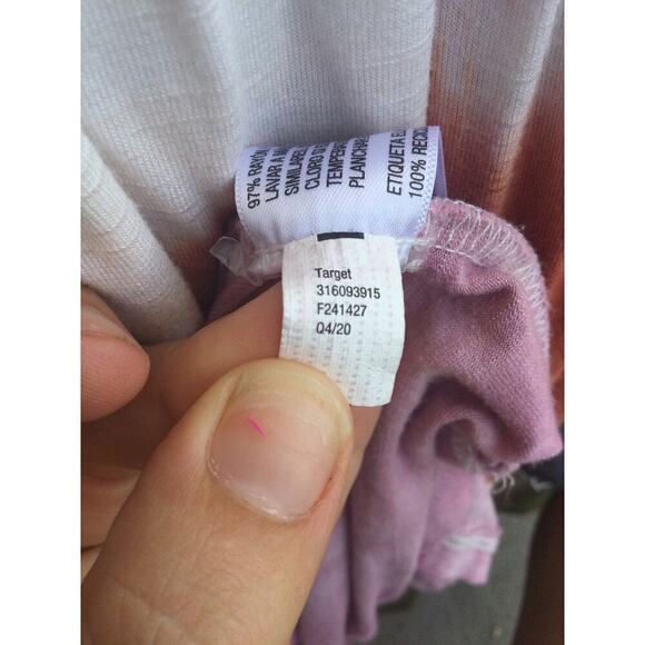 Knox Rose Tie-Dyed Sleeveless Maxi Dress M medium Purple Pink stripe boho beachy - Picture 13 of 14